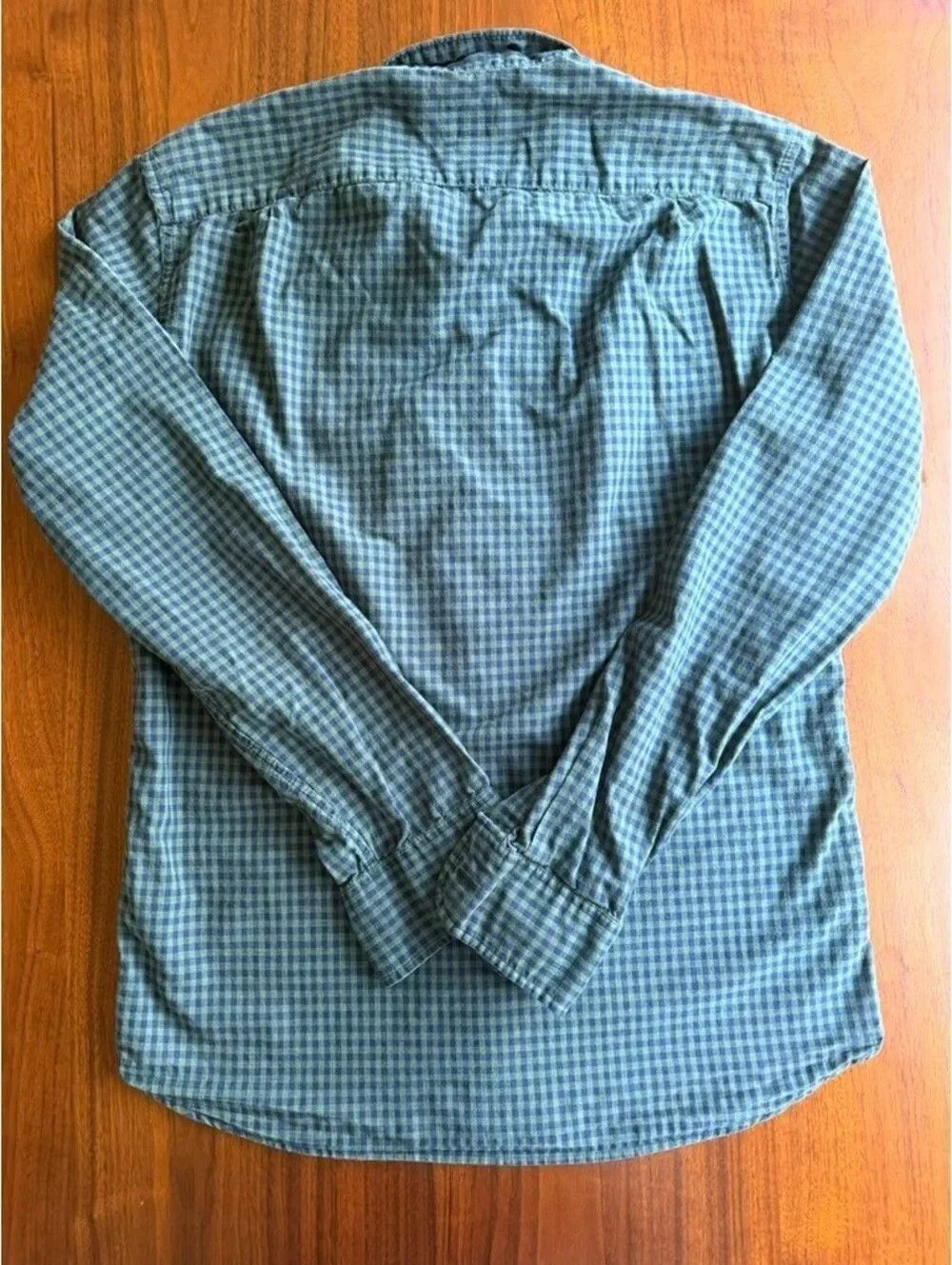 J.Crew Men's Slim Fit Button-Down Navy & Green Gingham Shirt - Size S